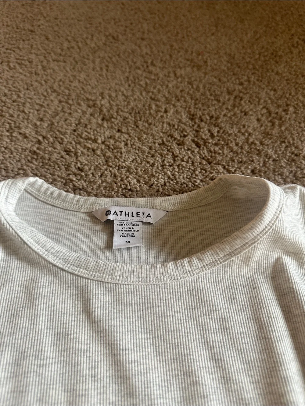 Athleta Kids Short Sleeve Crewneck Tee — Light Gray - Picture 2 of 3